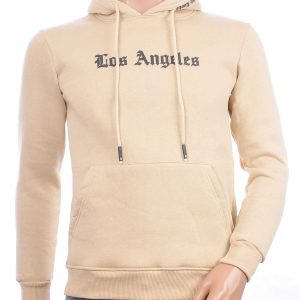 BRAAZI trendy Los Angeles heren sweatshirt met capuchon Beige