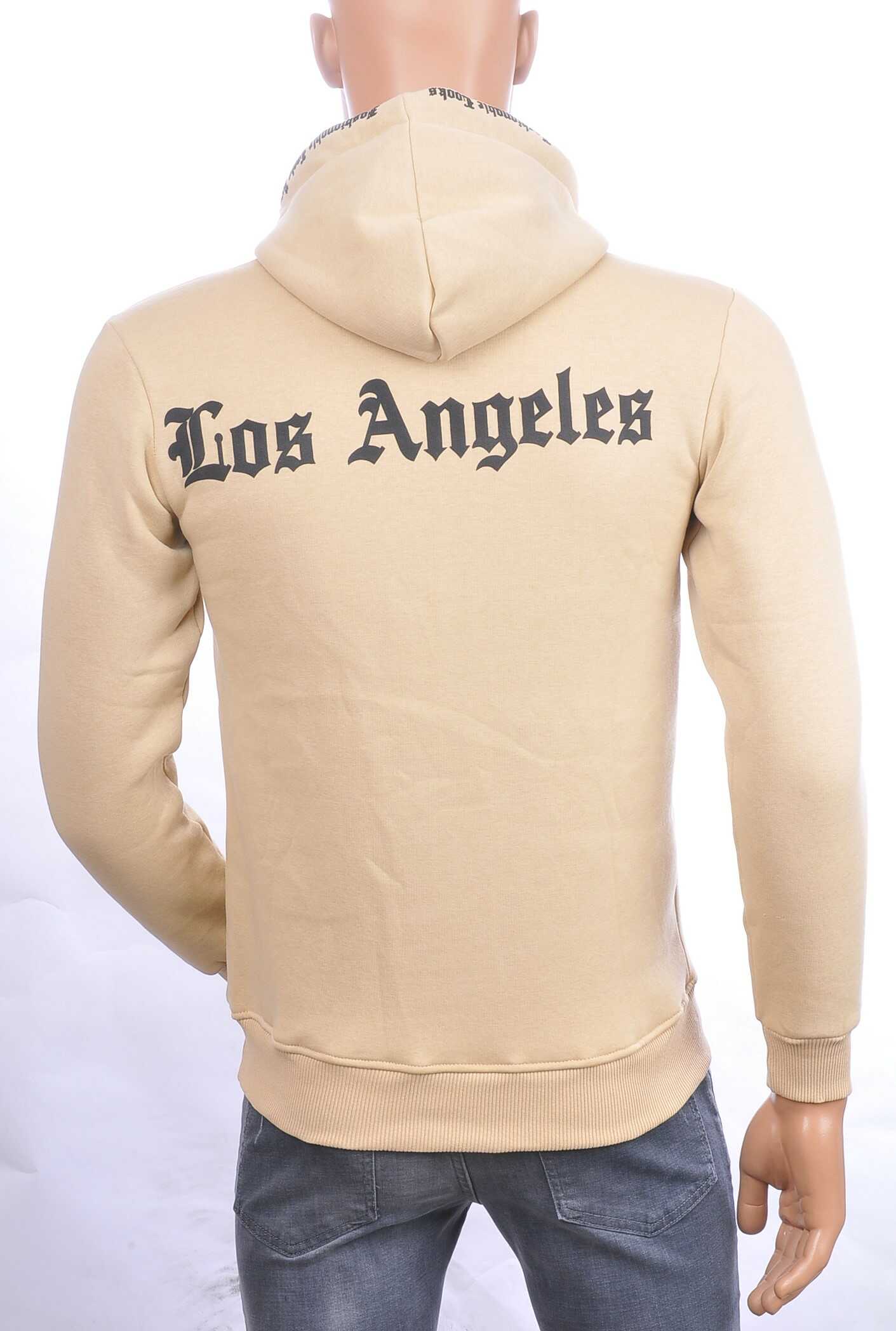 BRAAZI trendy Los Angeles heren sweatshirt met capuchon Beige