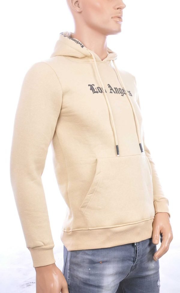 BRAAZI trendy Los Angeles heren sweatshirt met capuchon Beige