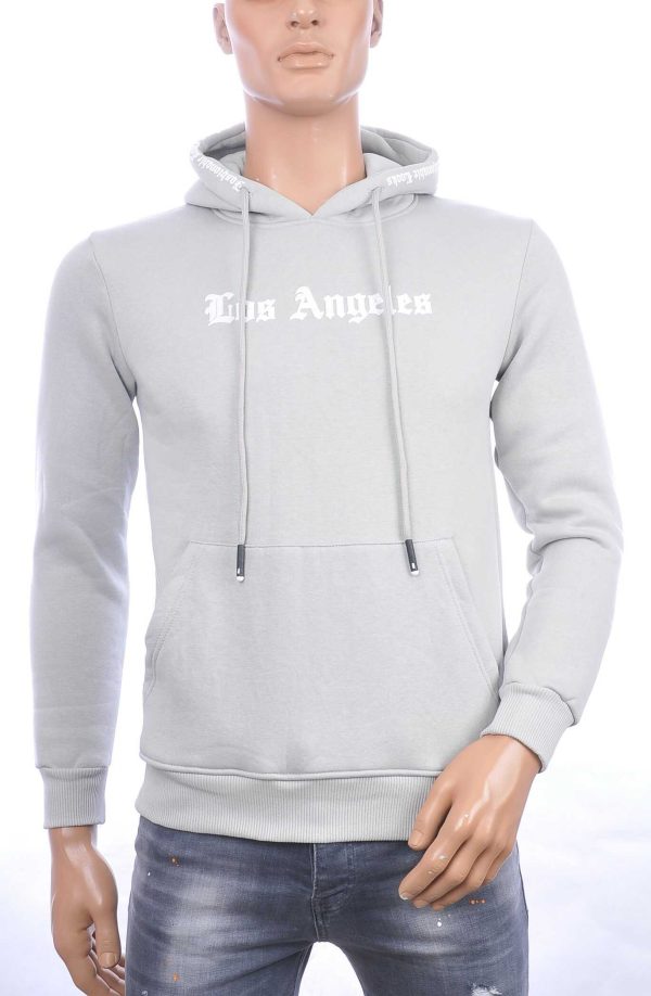 BRAAZI trendy Los Angeles heren sweatshirt met capuchon Grijs