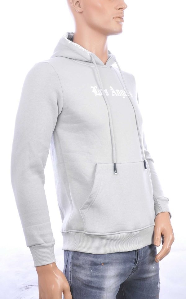 BRAAZI trendy Los Angeles heren sweatshirt met capuchon Grijs