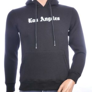 BRAAZI trendy Los Angeles heren sweatshirt met capuchon Zwart