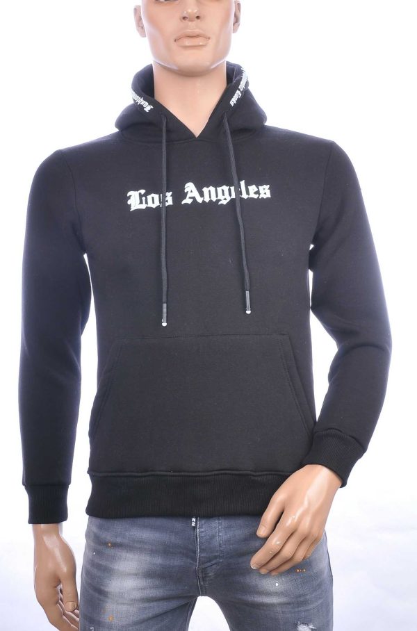 BRAAZI trendy Los Angeles heren sweatshirt met capuchon Zwart