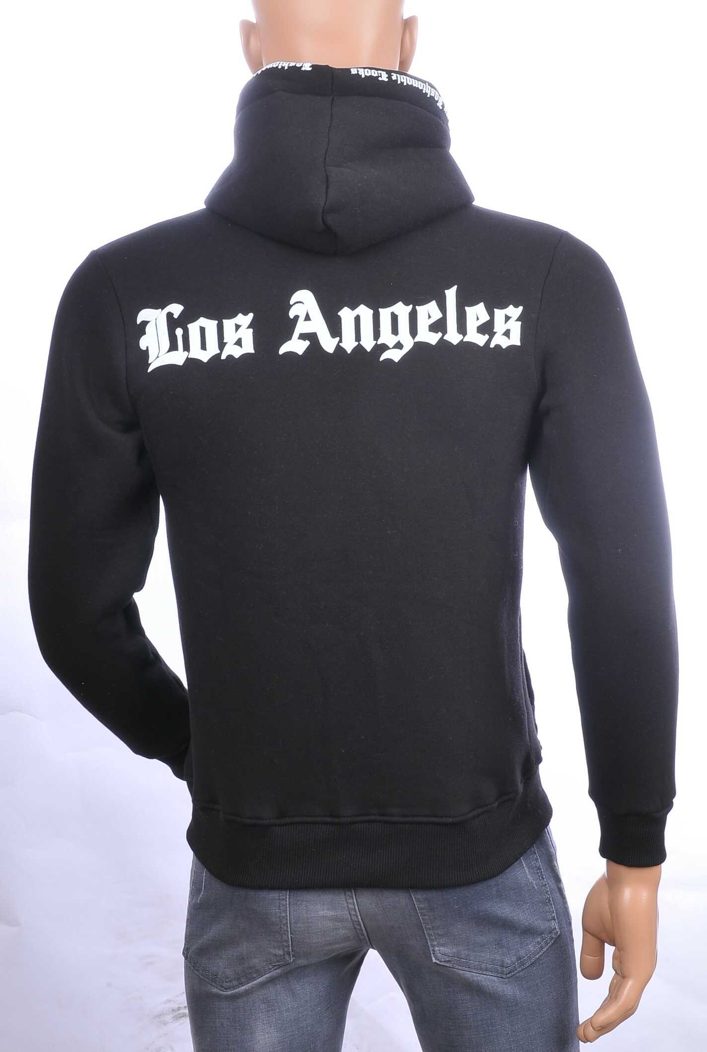 BRAAZI trendy Los Angeles heren sweatshirt met capuchon Zwart