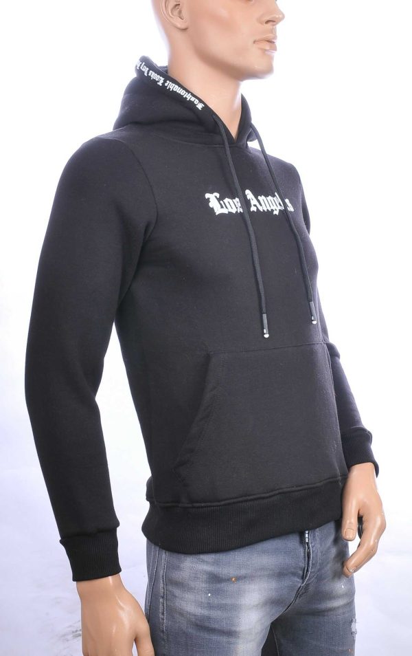 BRAAZI trendy Los Angeles heren sweatshirt met capuchon Zwart