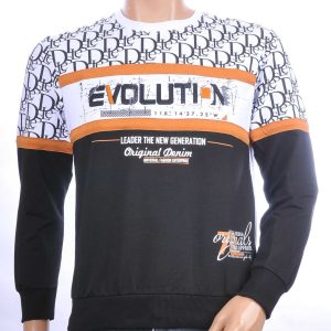 Ci-Borg trendy EVOLUTION ronde hals heren sweatshirt Wit