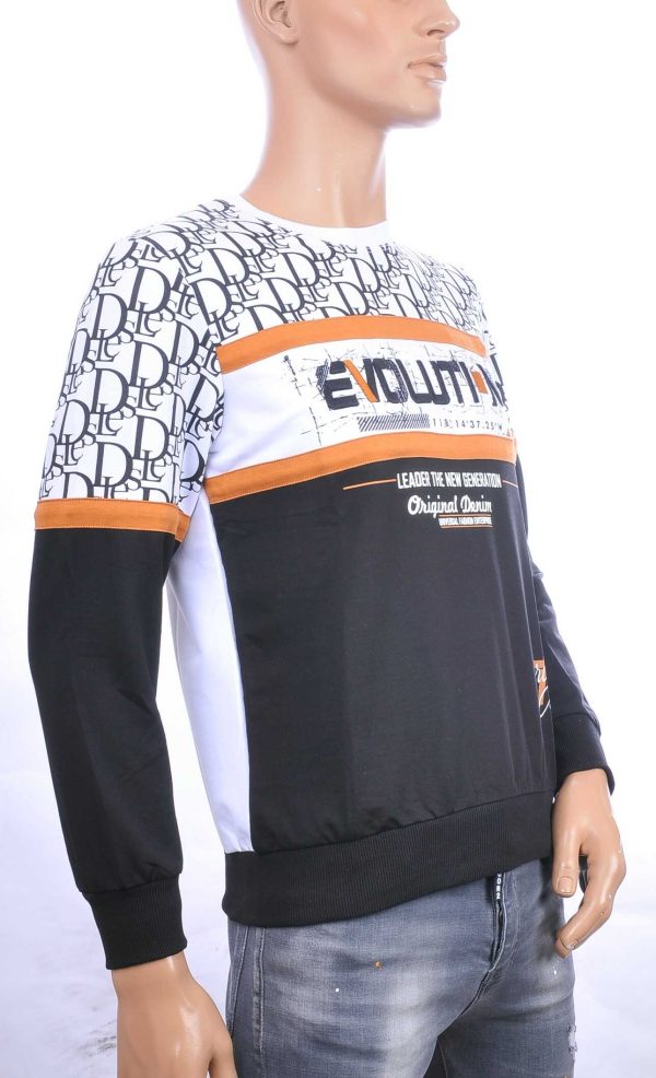 Ci-Borg trendy EVOLUTION ronde hals heren sweatshirt Wit