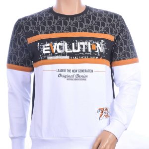 Ci-Borg trendy EVOLUTION ronde hals heren sweatshirt Zwart