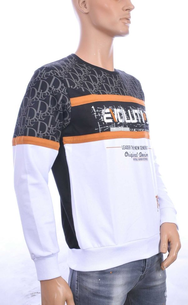 Ci-Borg trendy EVOLUTION ronde hals heren sweatshirt Zwart