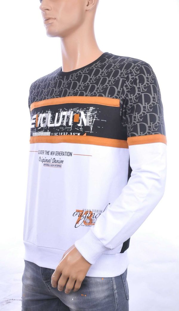 Ci-Borg trendy EVOLUTION ronde hals heren sweatshirt Zwart