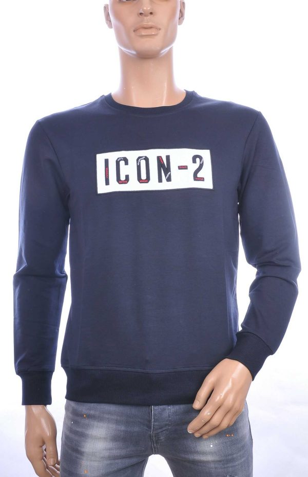 Ci-Borg trendy ICON-2 ronde hals heren sweatshirt Navy