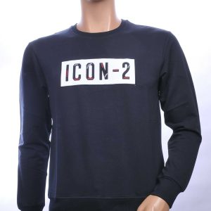 Ci-Borg trendy ICON-2 ronde hals heren sweatshirt Navy