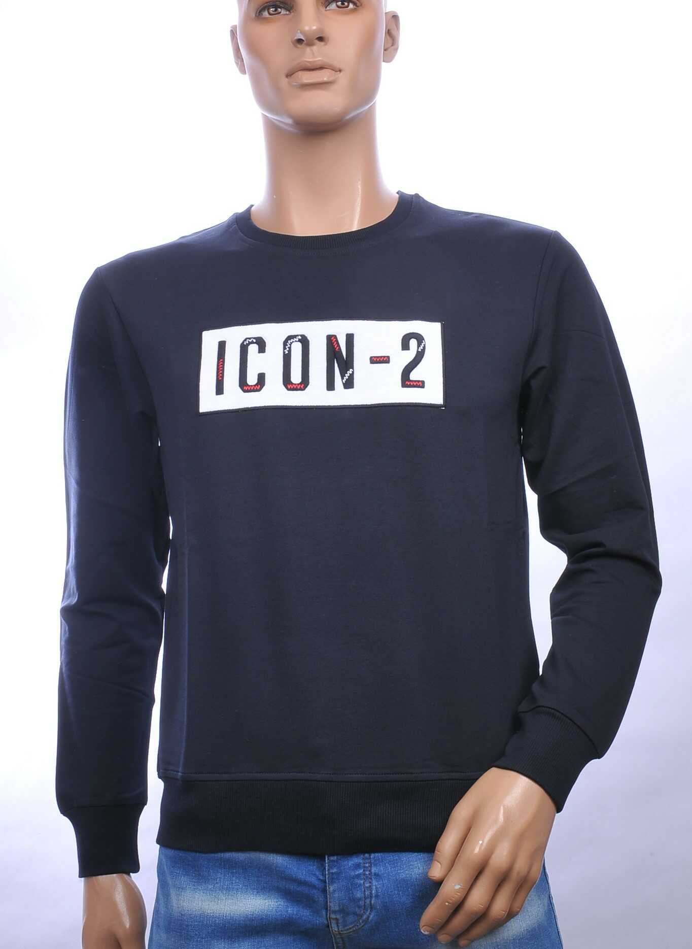 Ci-Borg trendy ICON-2 ronde hals heren sweatshirt Navy