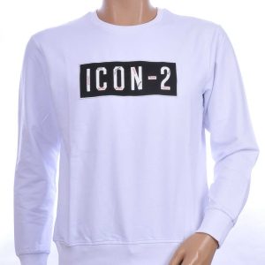 Ci-Borg trendy ICON-2 ronde hals heren sweatshirt Wit