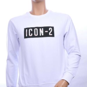 Ci-Borg trendy ICON-2 ronde hals heren sweatshirt Wit