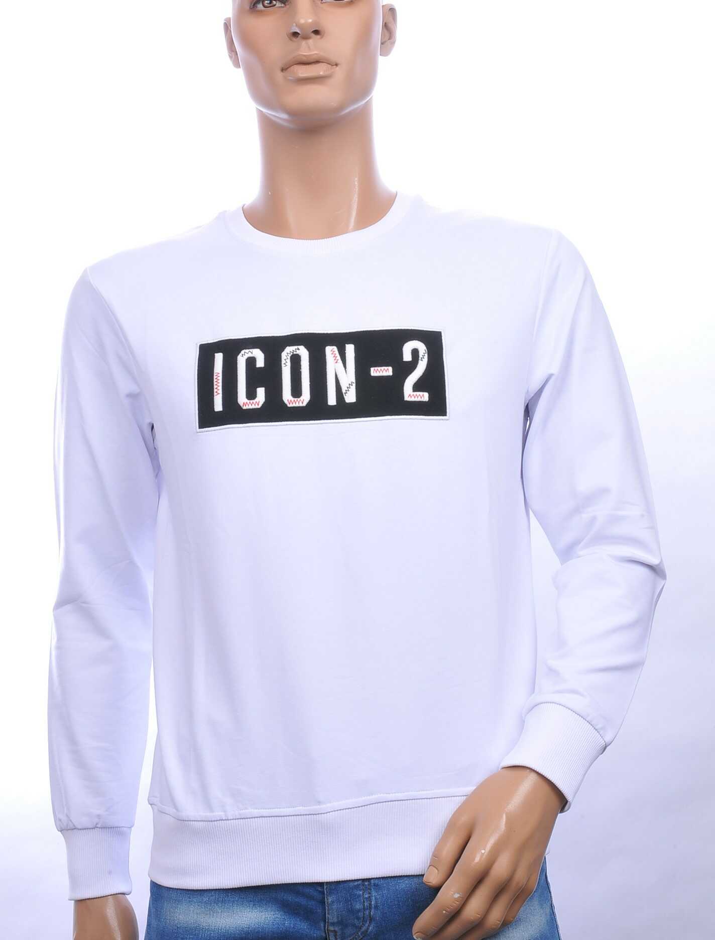 Ci-Borg trendy ICON-2 ronde hals heren sweatshirt Wit