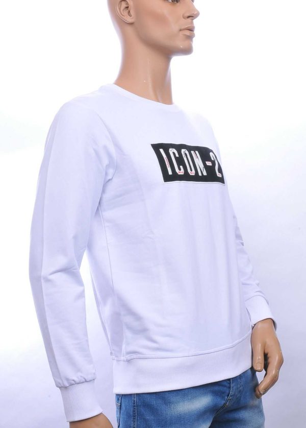 Ci-Borg trendy ICON-2 ronde hals heren sweatshirt Wit