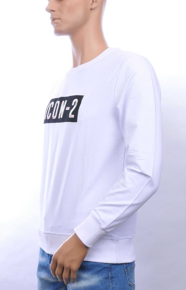 Ci-Borg trendy ICON-2 ronde hals heren sweatshirt Wit