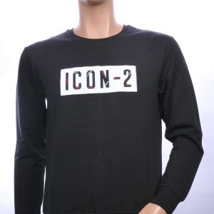 Ci-Borg trendy ICON-2 ronde hals heren sweatshirt Zwart