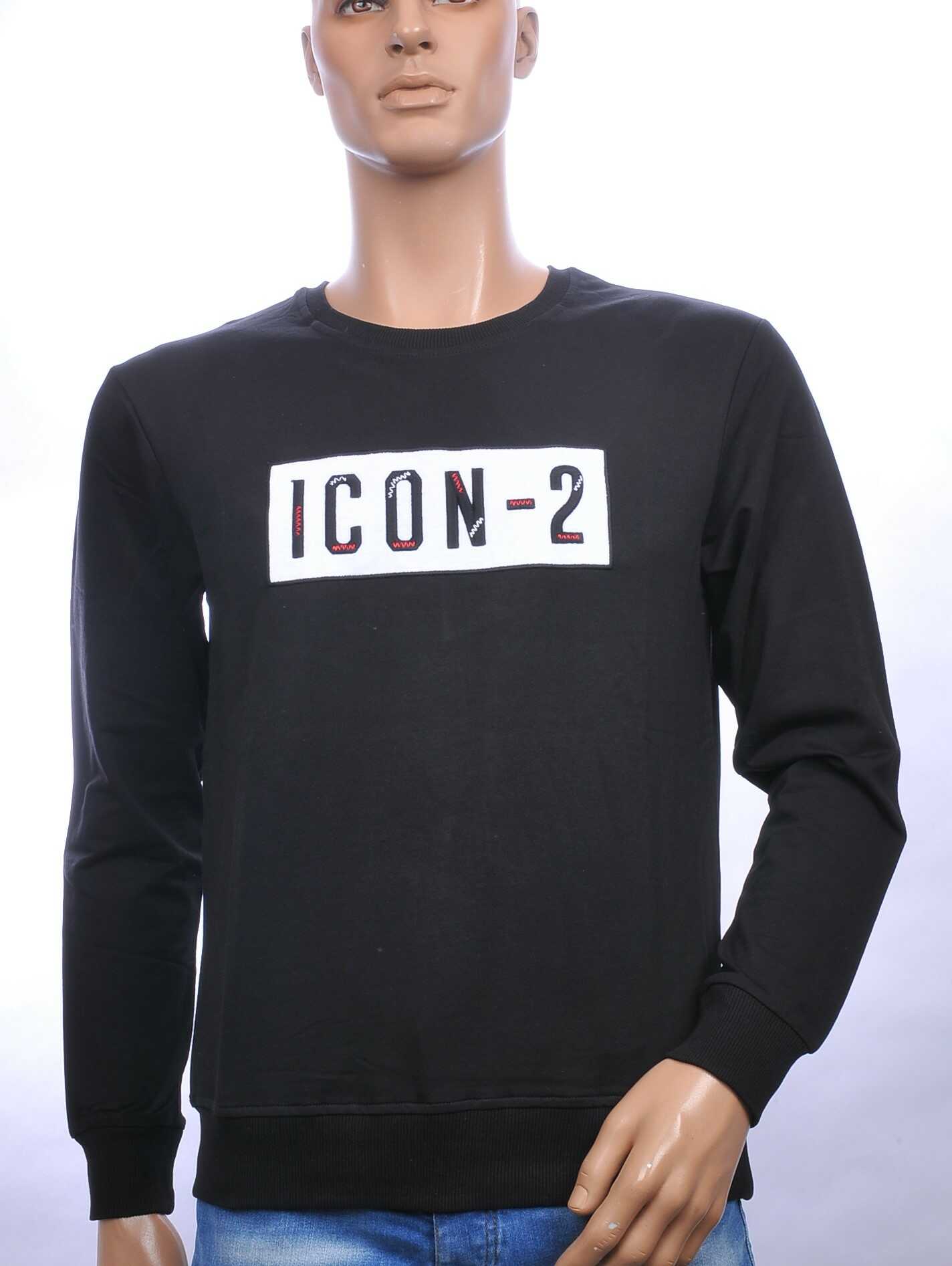 Ci-Borg trendy ICON-2 ronde hals heren sweatshirt Zwart