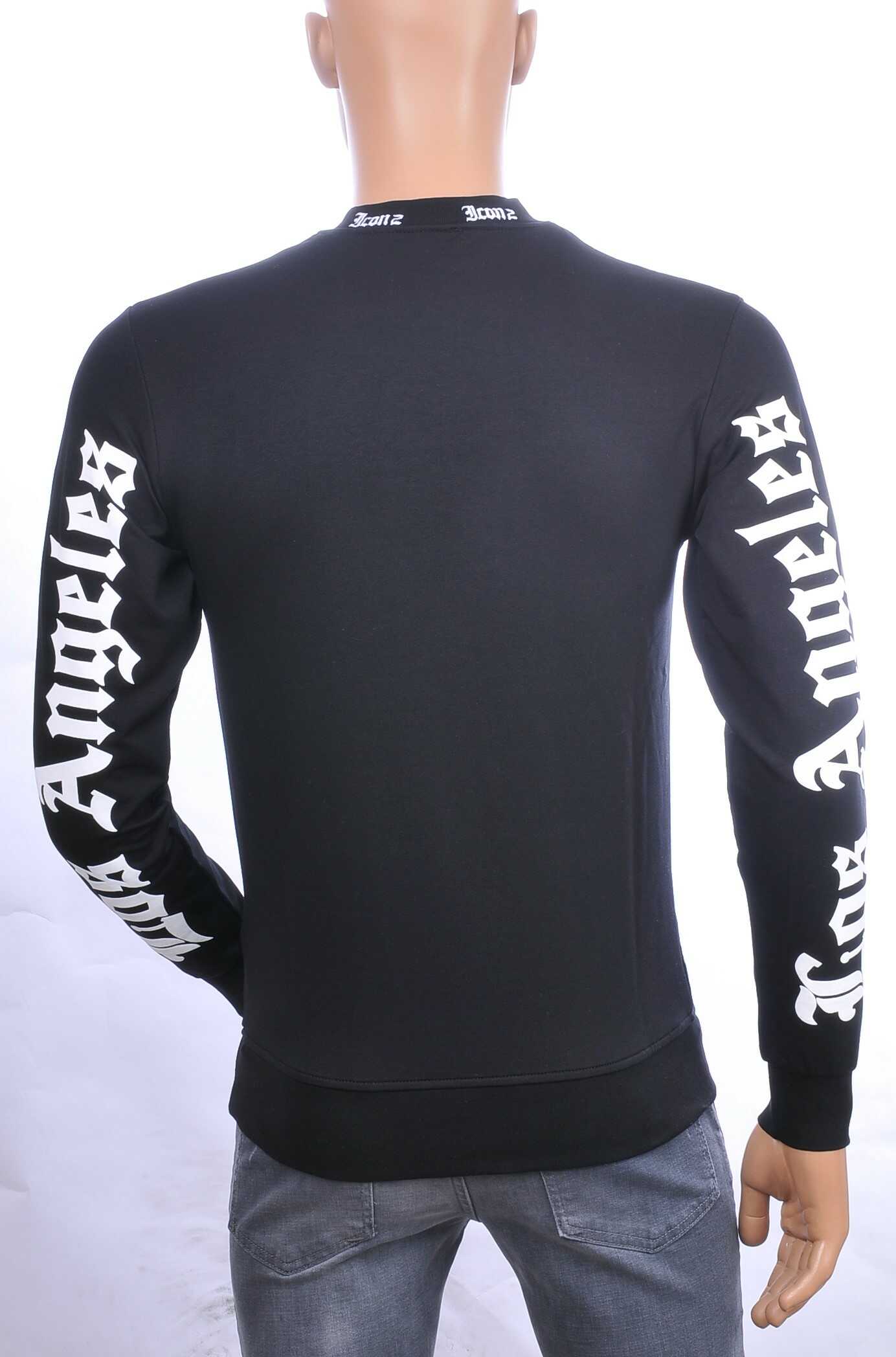 ICON2 Trendy Los Angeles Ronde Hals Heren Sweatshirt – Zwart