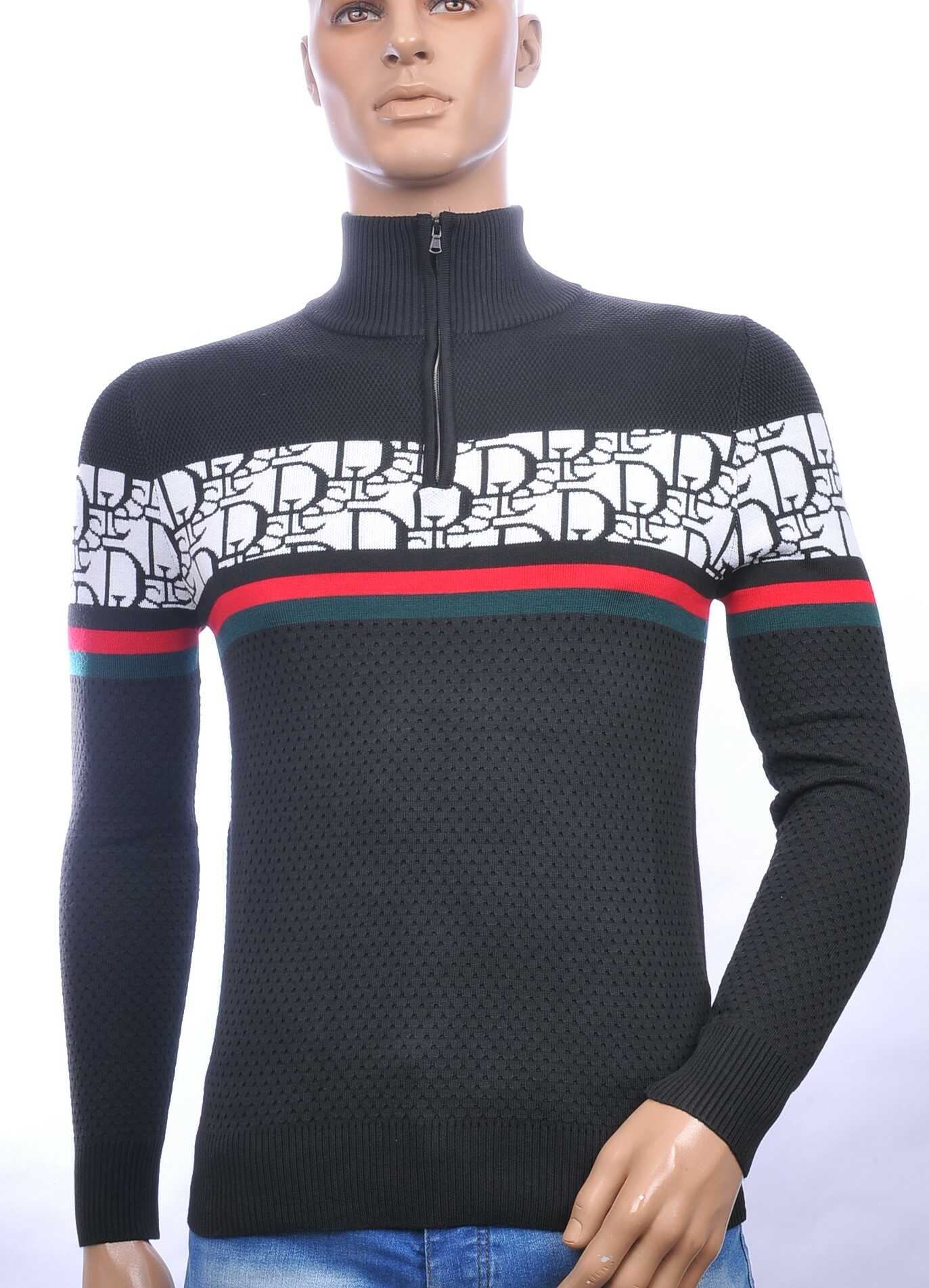 NEW DREAM trendy turtle kraag gebreide heren trui met ritssluiting Zwart