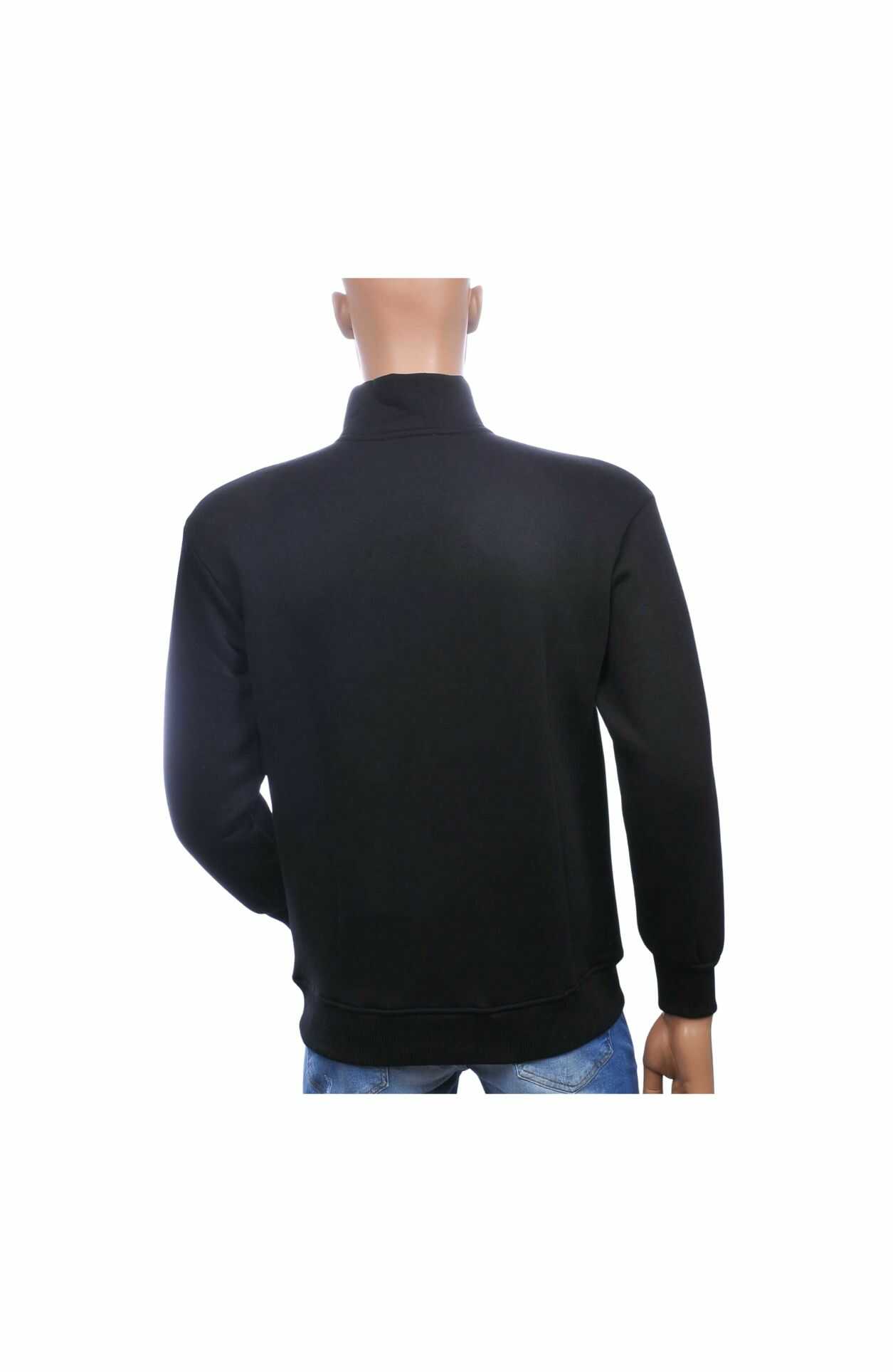 BRAAZI Luxe Turtle Kraag Heren Sweatshirt met Ritssluiting – Zwart