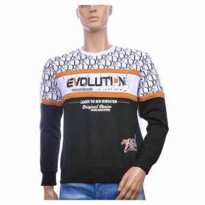 Ci-Borg EVOLUTION Trendy Ronde Hals Heren Sweatshirt – Wit