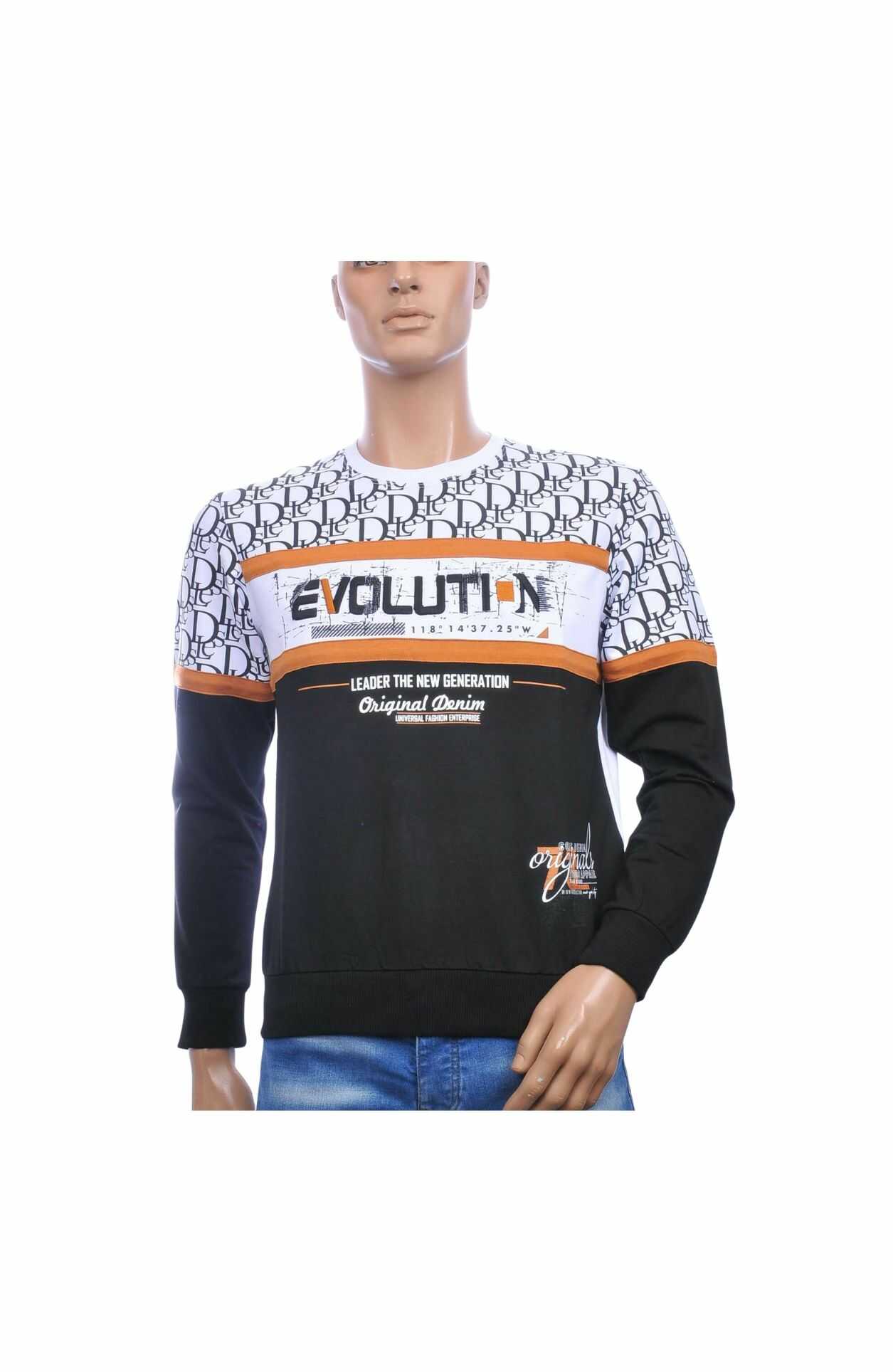Ci-Borg EVOLUTION Trendy Ronde Hals Heren Sweatshirt – Wit