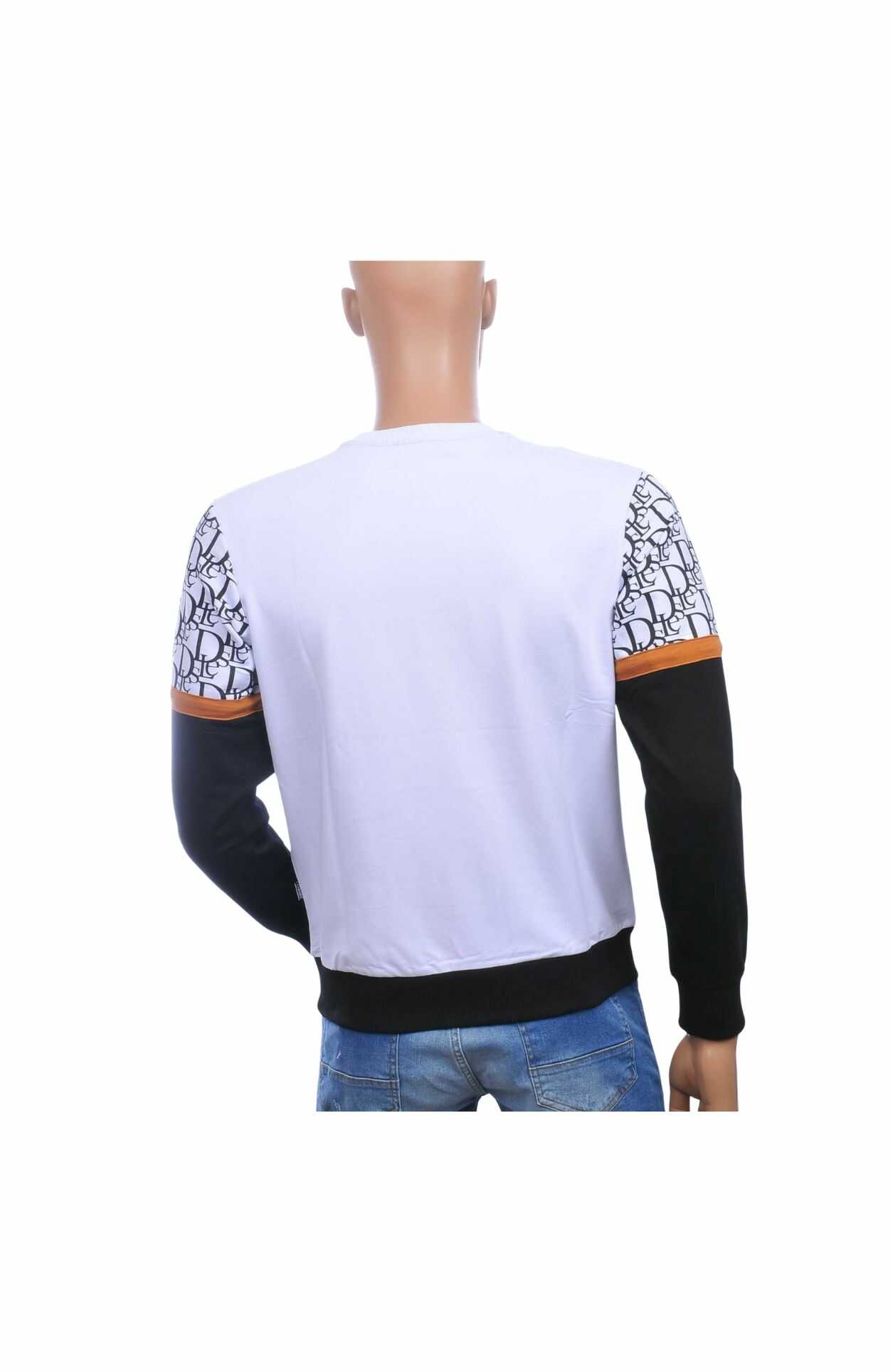 Ci-Borg EVOLUTION Trendy Ronde Hals Heren Sweatshirt – Wit