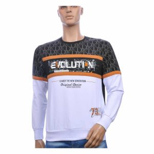 Ci-Borg EVOLUTION Trendy Ronde Hals Heren Sweatshirt – Zwart
