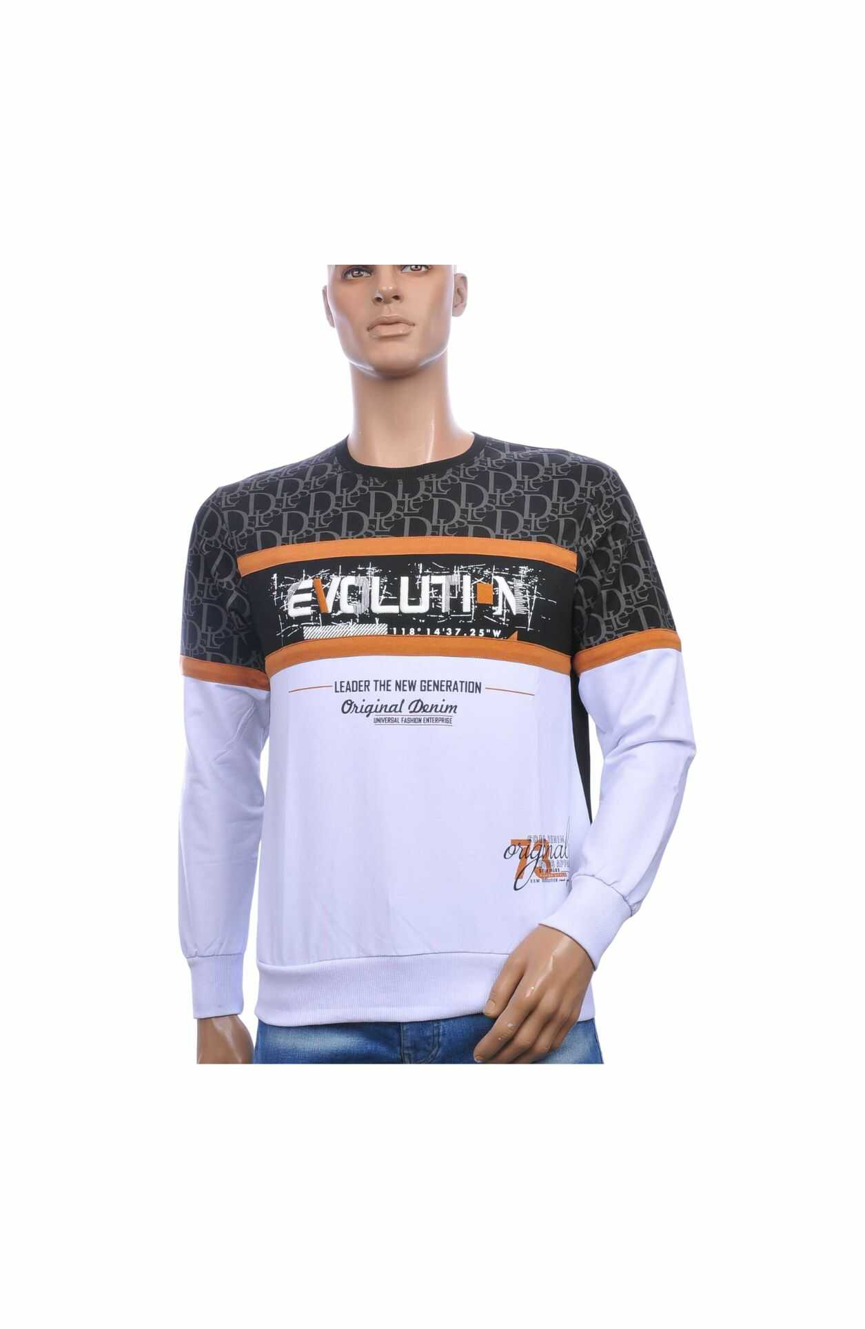 Ci-Borg EVOLUTION Trendy Ronde Hals Heren Sweatshirt – Zwart