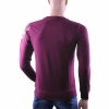CI-BORG Luxe Ronde Hals Heren Sweatshirt met Geborduurde Tijger – Bordeaux