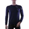 CI-BORG Luxe Ronde Hals Heren Sweatshirt met Geborduurde Tijger – Navy