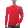 CI-BORG Luxe Ronde Hals Heren Sweatshirt met Geborduurde Tijger – Rood