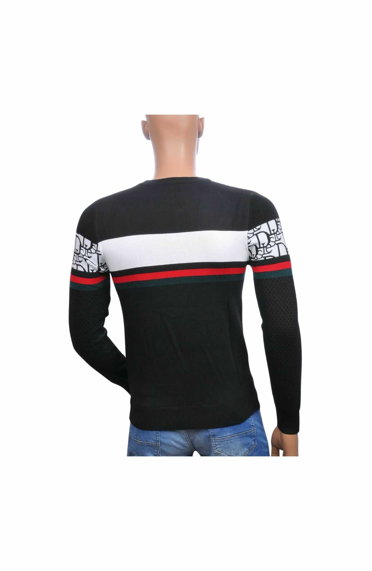 NEW DREAM Trendy Ronde Hals Pullover met Designer Letters – Zwart