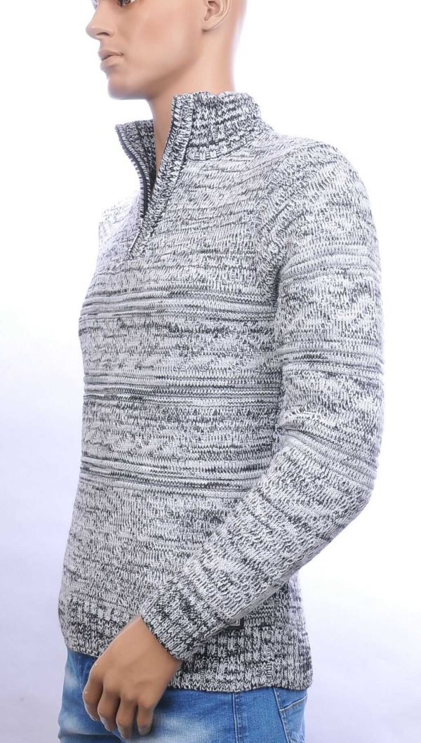 CLUB JU trendy turtle kraag gebreide heren winter trui met ritssluiting Grijs