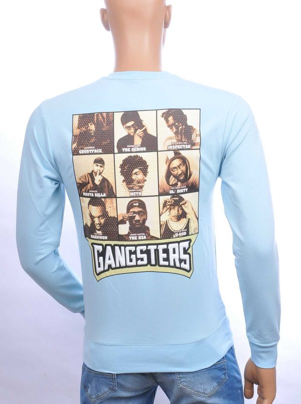 FCT COMPANY trendy ronde hals heren GANGSTERS sweatshirt Blauw