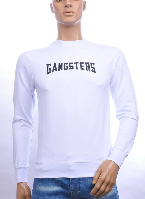 FCT COMPANY trendy ronde hals heren GANGSTERS sweatshirt Wit