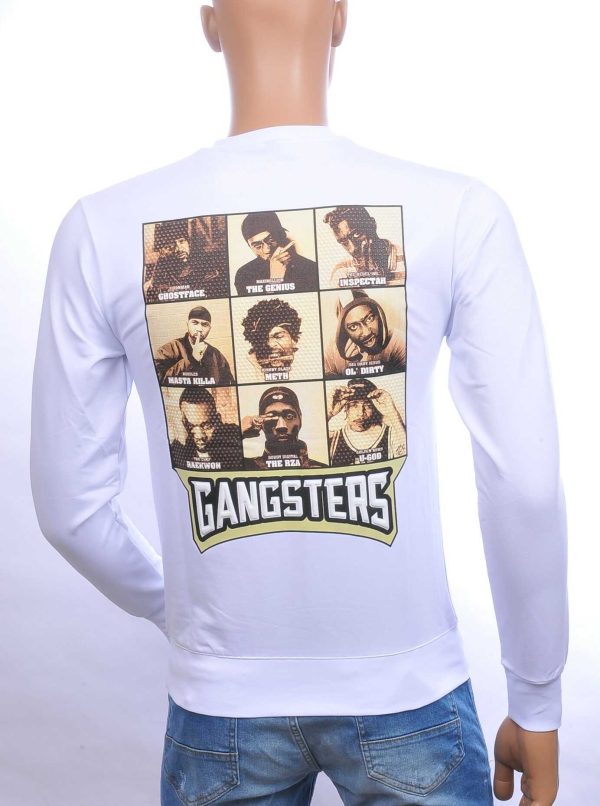 FCT COMPANY trendy ronde hals heren GANGSTERS sweatshirt Wit