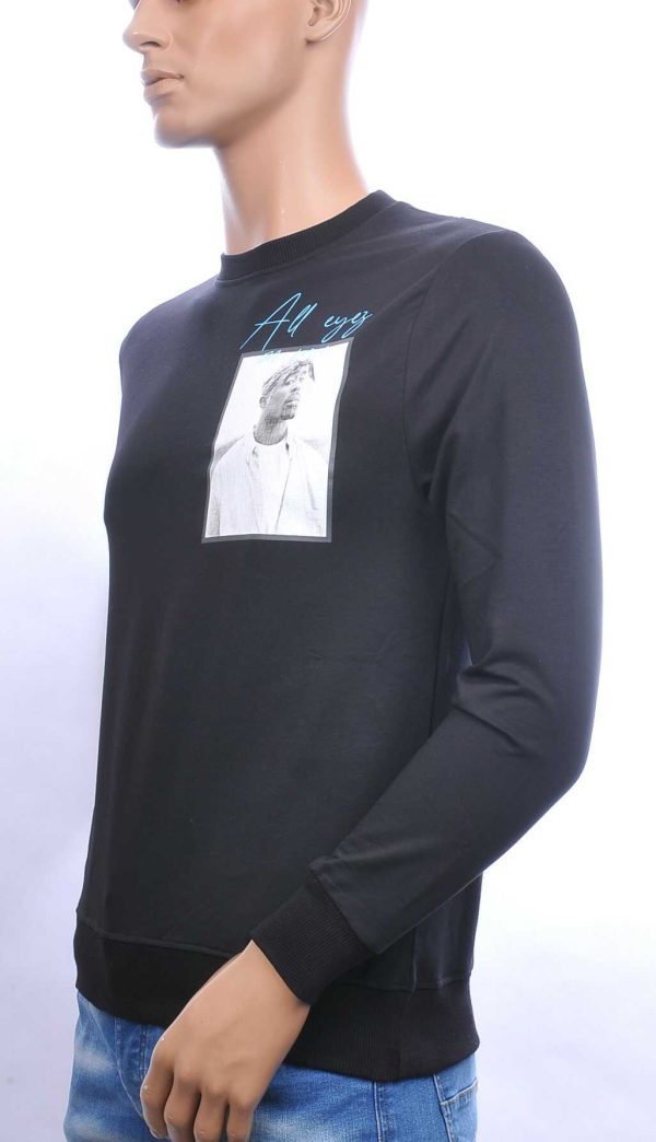 FCT COMPANY trendy ronde hals heren TUPAC sweatshirt Zwart
