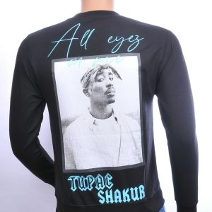 FCT COMPANY trendy ronde hals heren TUPAC sweatshirt Zwart