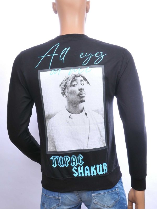 FCT COMPANY trendy ronde hals heren TUPAC sweatshirt Zwart