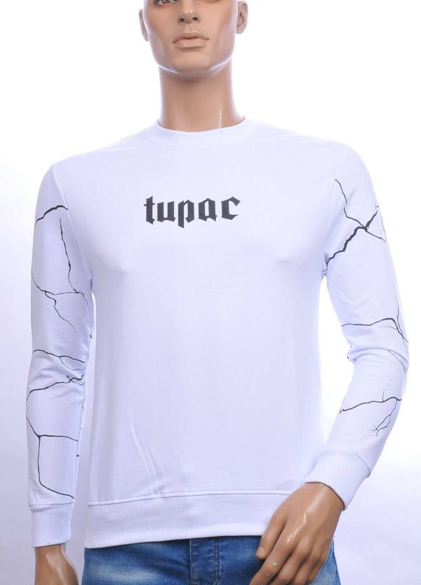 FCT COMPANY trendy ronde hals heren TUPAC sweatshirt Wit