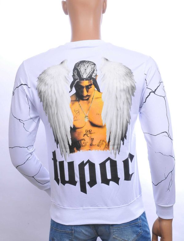 FCT COMPANY trendy ronde hals heren TUPAC sweatshirt Wit