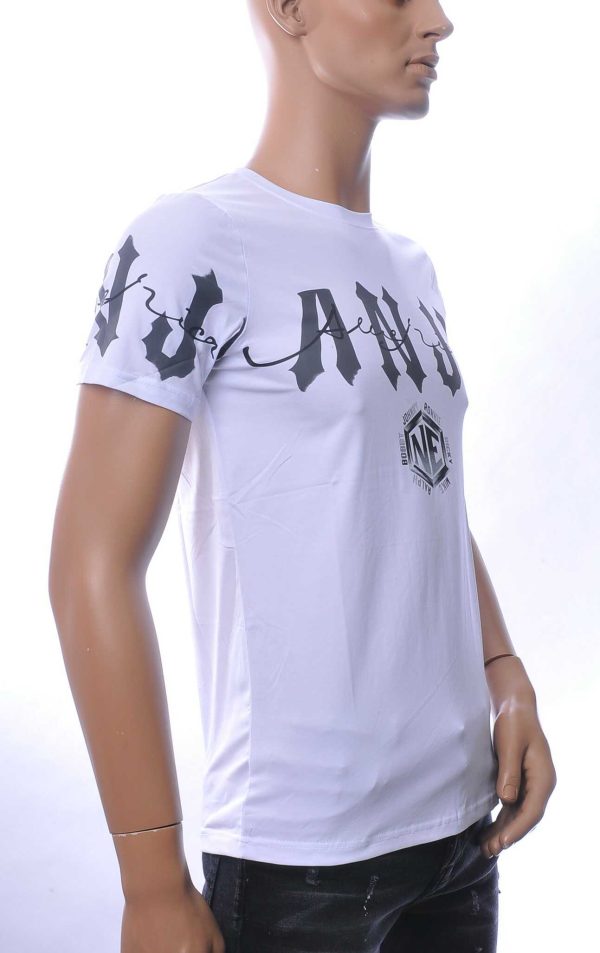 NEW DREAM trendy ANJI American print ronde hals T-shirt Wit