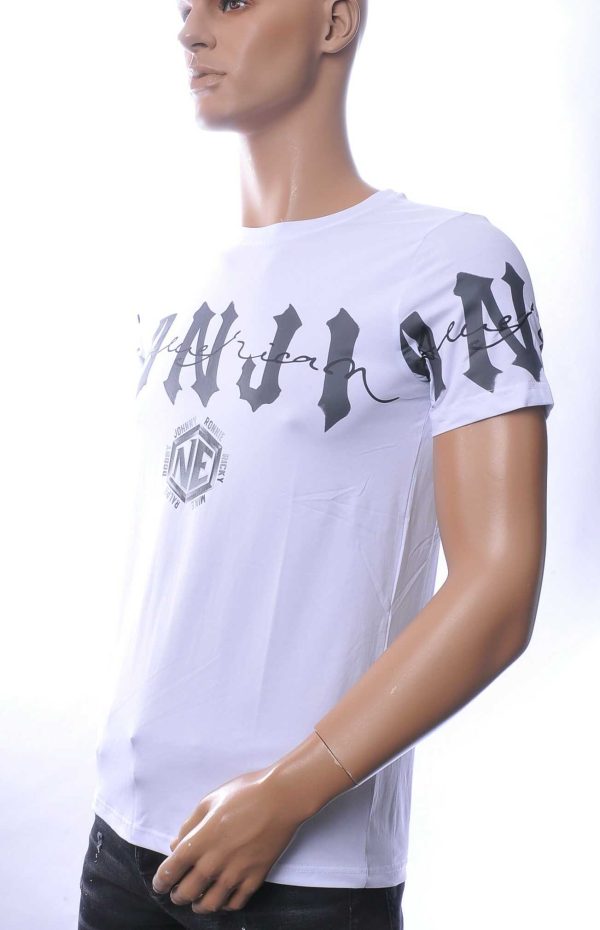 NEW DREAM trendy ANJI American print ronde hals T-shirt Wit