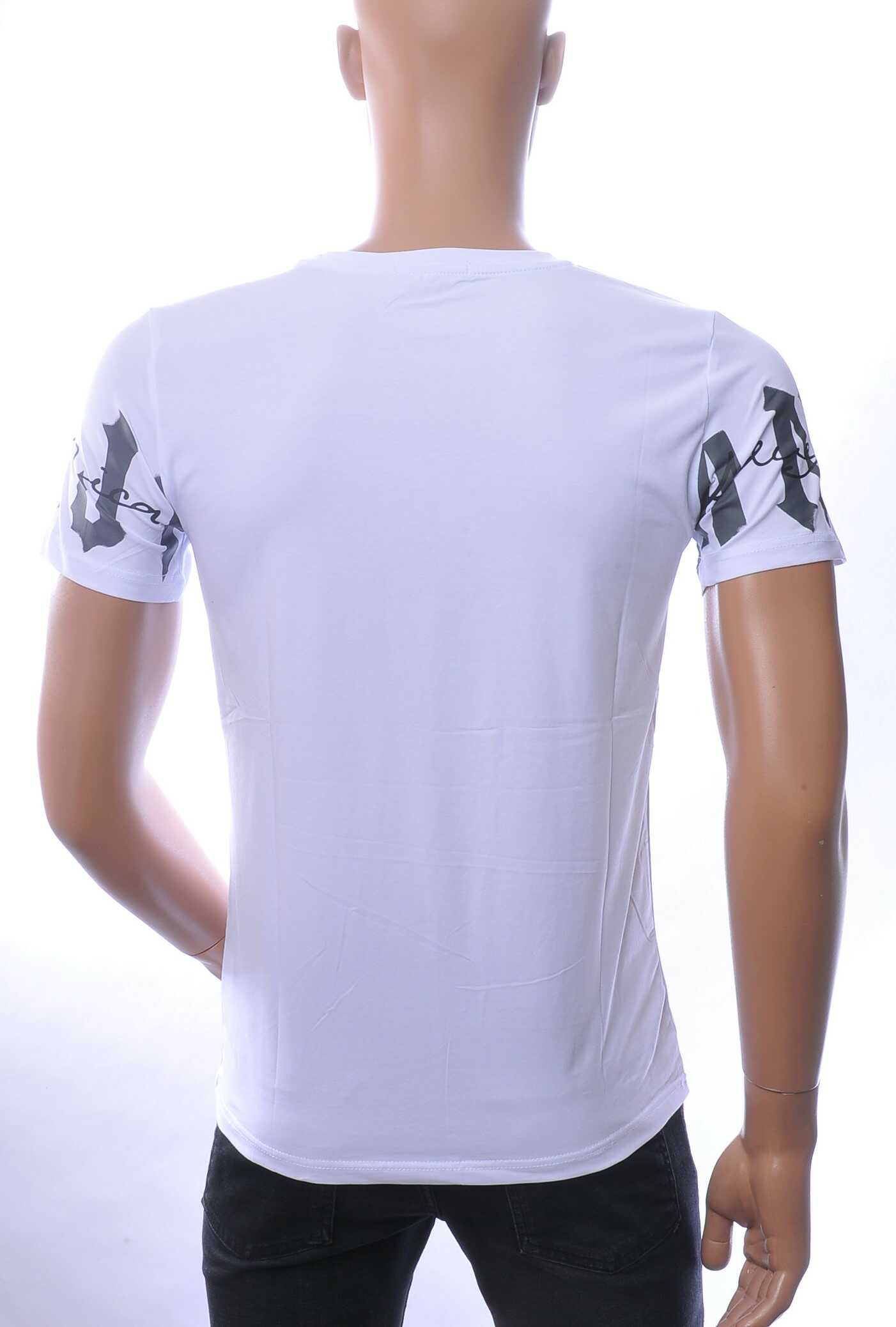 NEW DREAM trendy ANJI American print ronde hals T-shirt Wit