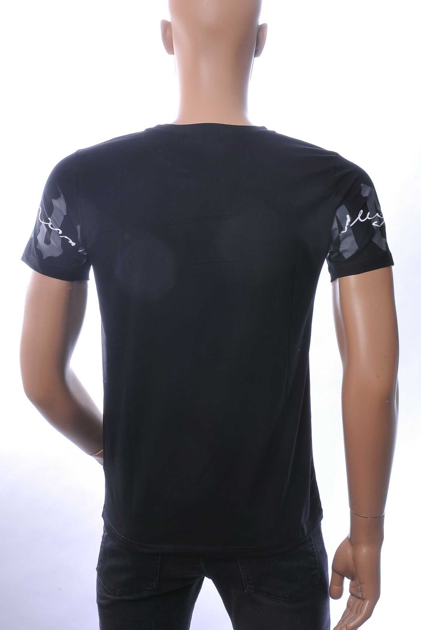 NEW DREAM trendy ANJI American print ronde hals T-shirt Zwart