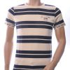 NEW DREAM trendy STRIPE TEE print ronde hals T-shirt Beige